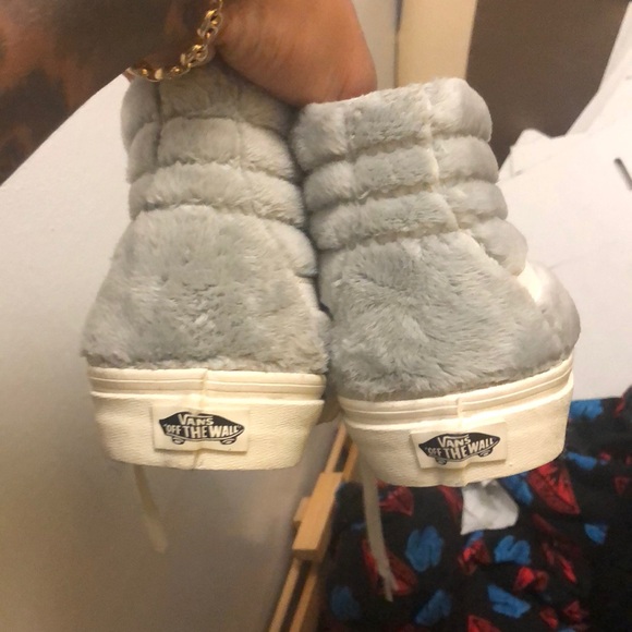 Sherpa grey Sk8 Hi Vans - Picture 2 of 4